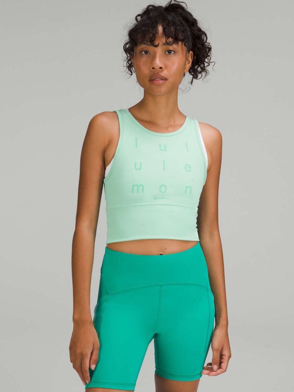 LULULEMON Power Pivot Everlux Tank Top *Motif Wild Mint